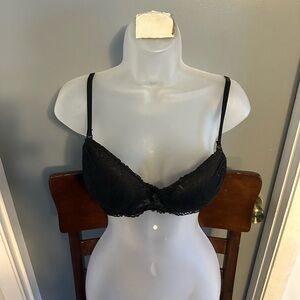 Elegant Black Lace Bra 34C
